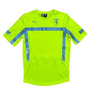 Puma x Ferrari Yellow Vintage Soccer Jersey, Men's XS